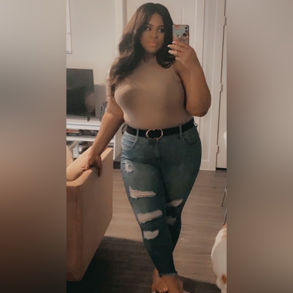 Tan Turtleneck Bodysuit - Picture 4 of 6